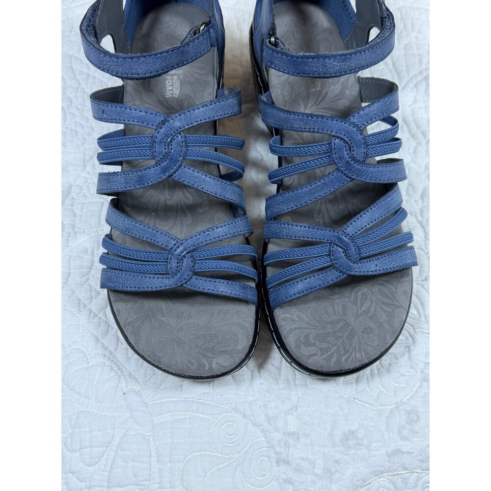 JBU by Jambu Women's 8M Blue Rosaline Strappy Comfort Wedge Sandals Casual Shoes - Picture 6 of 13